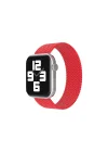 Mey İthalat®  Apple Watch 38mm Ayarlı Solo Silikon Kordon - Kırmızı