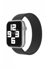 Mey İthalat®  Apple Watch 38mm Ayarlı Solo Silikon Kordon - Siyah