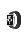 Mey İthalat®  Apple Watch 38mm Ayarlı Solo Silikon Kordon - Siyah