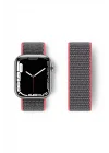 Mey İthalat®  Apple Watch 38mm Hasırlı Cırtcırtlı Kordon - Pembe