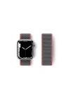 Mey İthalat®  Apple Watch 38mm Hasırlı Cırtcırtlı Kordon - Pembe