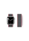 Mey İthalat®  Apple Watch 38mm Hasırlı Cırtcırtlı Kordon - Pembe
