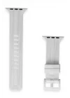 Mey İthalat®  Apple Watch 38mm KR408 Çizgili Silikon Kordon - Beyaz