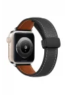 Mey İthalat®  Apple Watch 38mm KR414 Daks Deri Kordon - Siyah