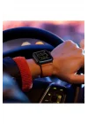 Mey İthalat®  Apple Watch 38mm KR415 Luaz Deri Kordon - Kırmızı
