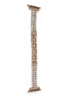 Mey İthalat®  Apple Watch 38mm Live Taşlı Kordon - Rose Gold