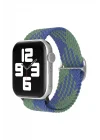 Mey İthalat®  Apple Watch 38mm Star Kordon - Yeşil-Lacivert