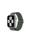 Mey İthalat®  Apple Watch 38mm Star Kordon - Zigzag Yeşil-Siyah