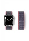 Mey İthalat®  Apple Watch 42mm Hasırlı Cırtcırtlı Kordon - Pembe
