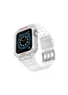 Mey İthalat®  Apple Watch 42mm KR401 Silikon Kordon - Şeffaf