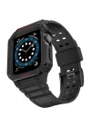 Mey İthalat®  Apple Watch 42mm KR401 Silikon Kordon - Siyah