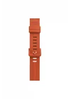 Mey İthalat®  Apple Watch 42mm KR408 Çizgili Silikon Kordon - Turuncu