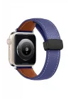 Mey İthalat®  Apple Watch 42mm KR414 Daks Deri Kordon - Lacivert