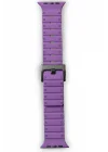 Mey İthalat®  Apple Watch 42mm Magnus Mıknatıslı Silikon Kordon - Mor