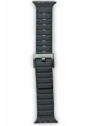 Mey İthalat®  Apple Watch 42mm Magnus Mıknatıslı Silikon Kordon - Siyah