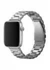 Mey İthalat®  Apple Watch 42mm Metal Baklalı Kordon - Gümüş