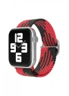 Mey İthalat®  Apple Watch 42mm Star Kordon - Kırmızı-Siyah