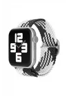 Mey İthalat®  Apple Watch 42mm Star Kordon - Siyah-Beyaz