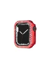 Mey İthalat®  Apple Watch 42mm Taşlı Kasa - Kırmızı