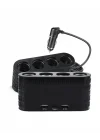 Mey İthalat® Araç İçi Güç Dağıtıcı 4 Çakmaklık 2 USB 1 Type C Şarj Ünitesi