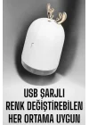 Mey İthalat® Aromaterapi Hava Temizleyici Buhar Makinesi Taşınabilir Şarjlı