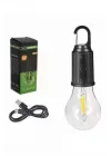 Mey İthalat® Askılı Kırılmaz Led Işık Kamp Bahçe Lambası Taşınabilir Led Ampul Şarjlı