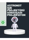 Mey İthalat® Astronot Tasarımlı Gün Batımı Efektli Şarjlı LED Lamba