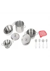 Mey İthalat® ATF-3815-1A 11 PARÇA ÇELİK TENCERE TAVA SET