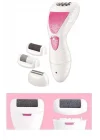 Mey İthalat® Ayak Törpü Başlıklı Epilatör Aleti 4 Başlıklı Taşınabilir Şarjlı Epilasyon Cihazı