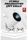 Mey İthalat® Ayaklı Oyun Projeksiyonu Çift Kollu Taşınabilir Sinema Projektörü