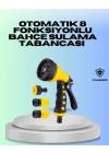 Mey İthalat® Ayarlanabilir Basınçlı 8 Modlu Bahçe Sulama Tabancası Hortum Aparatı