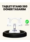 Mey İthalat® Ayarlanabilir Şeffaf Tablet Standı Kaymaz Silikon Tabanlı