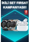 Mey İthalat® Aynalı Bluetooth Kulaklık Yeni Nesil Akıllı Saat Titreşimli Nabız Ölçer Spor Modları