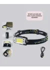 Mey İthalat® Beyaz Led Işık Sensörlü Kafa Lambası Lityum Batarya Led El Fenerli Şarjlı