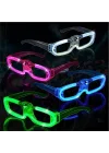 Mey İthalat® Beyaz LED Işıklı Parti Gözlüğü 3 Modlu – Gece Eğlence Gözlüğü
