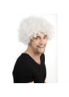 Mey İthalat® Beyaz Renk Kıvırcık Afro Bonus Peruk
