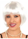 Mey İthalat® Beyaz Renk Parti Peruğu Kısa Küt Saç