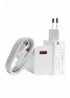 Mey İthalat® Beyaz Ultra Plus Hızlı Şarj Seti Şarj Adaptörü ve Kablosu 67W