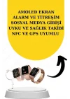 Mey İthalat® Bileklikli Amoled Ekran Akıllı Saat ve Dijital Göstergeli Kablosuz Bluetooth Kulaklık ANC/ ENC