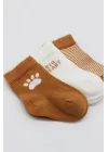 Mey İthalat®  3Lü Penye Soket Çorap BS10110 Hardal (ADET FİYATIDIR)