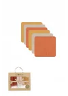 Mey İthalat® 6lı Müslin Mendil 20x20 cm 90106 Kiremit Bej Hardal
