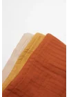 Mey İthalat® 6lı Müslin Mendil 20x20 cm 90106 Kiremit Bej Hardal