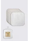 Mey İthalat®   Organik 28x28 6Lı Havlu Mendil 90105 Ekru