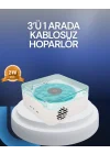 Mey İthalat® Bluetooth Hoparlör – 3-ü-1 Saatli Gece Lambası ve Vintage Tasarım