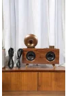 Mey İthalat® Bluetooth Hoparlör Ahşap Klasik Retro Gramofon Bluetooth Müzik Kutusu