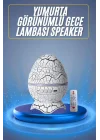 Mey İthalat® Bluetooth Hoparlör Dinozor Yumurtası Gece Masa Lambası Projektör