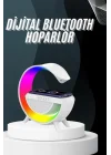Mey İthalat® Bluetooth Hoparlör G Şekli Atmosfer Akıllı Rgb Lamba Wireless Kablosuz Şarj