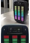 Mey İthalat® Bluetooth Hoparlör RGB Işıklı USB SD Kart Girişli Taşınabilir