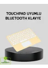 Mey İthalat® Bluetooth Kablosuz Klavye – İnce Slim Model, Tablet ve Akıllı TV Uyumlu, Sessiz Tuşlu Taşınabilir Klavye