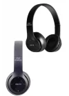 Mey İthalat® Bluetooth Kablosuz Kulaklık Siyah Wireless 5.0 Kulak Üstü Uzun Pil Ömrü